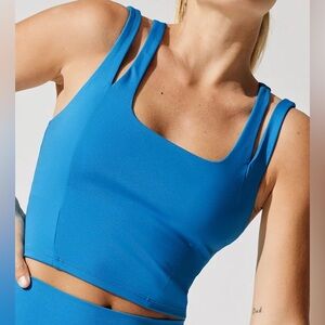 Carbon38 x Eleven Venus Williams Split Strap Corset Tank in Sky Aqua Medium